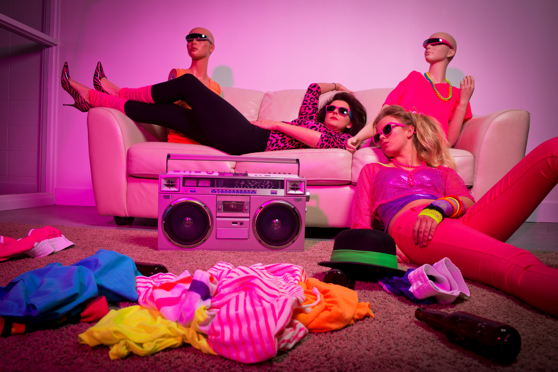 Girls in the 1990s partying